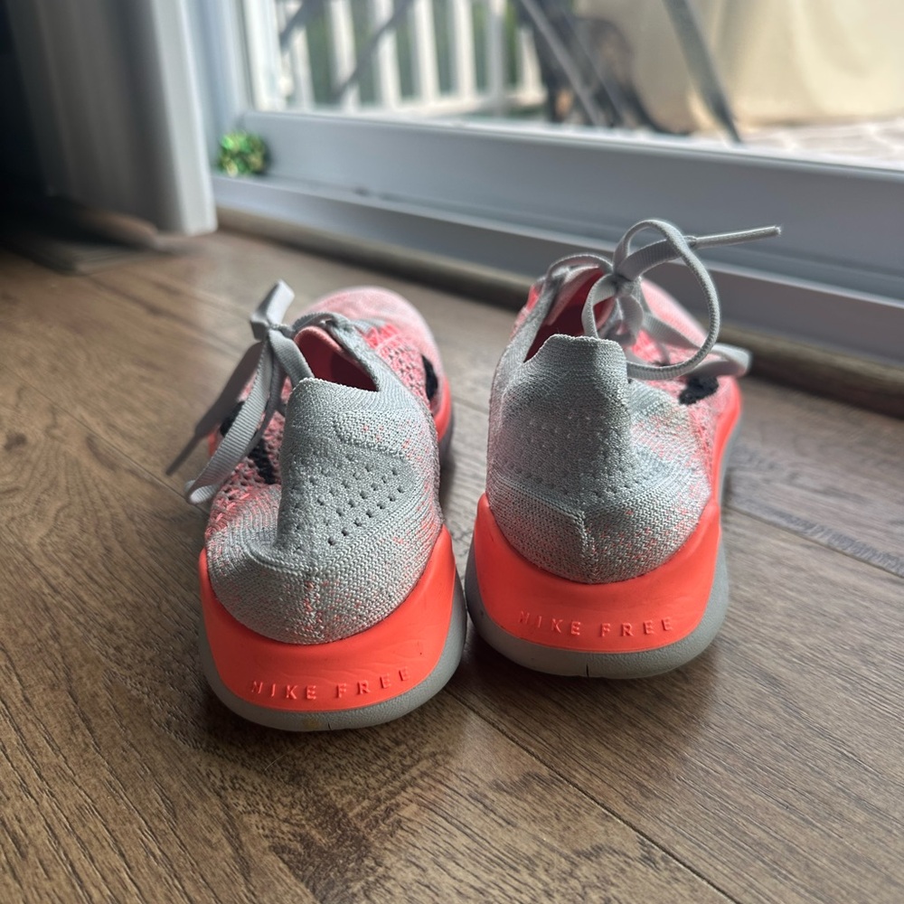 Nike Women's Coral and Gray Athletic Shoes - Picture 2 of 6